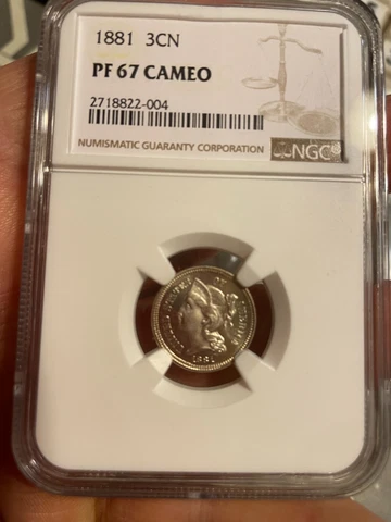 1881 3 CENT NICKEL PR67 "CAMEO" Cover