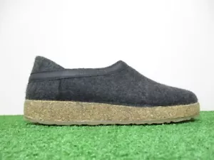 Haflinger Grizzly Slippers Womens 40 Black Wool House Shoes Clogs Warm Cozy 9 US - Picture 1 of 15