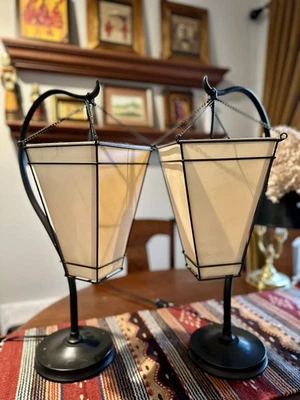 Lámparas de mesa rústicas estilo medina Pottery Barn vintage (par) Foto 1 de 4