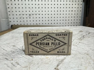 Antique Kendall’s Persian Pills Sealed Full Box Enosburgh Falls VT - Picture 1 of 7
