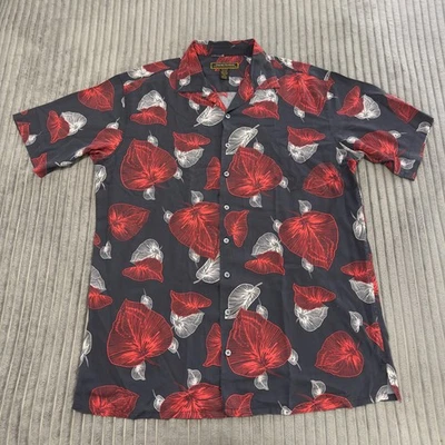 Camisa de Seda George Foreman Para Hombres XLT Espalda Alta Floral Abotonada Informal Vacaciones Foto 1 de 4