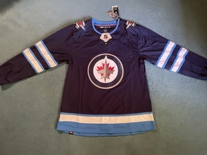 New Adidas Primegreen Winnipeg Jets blue home jersey size 52 - Picture 1 of 8