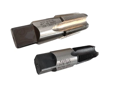 RIDGID 3/8" NPT Pipe Tap #35825 & GTD 3/4-14NPT Made in USA Gently Used - Image 1 of 4
