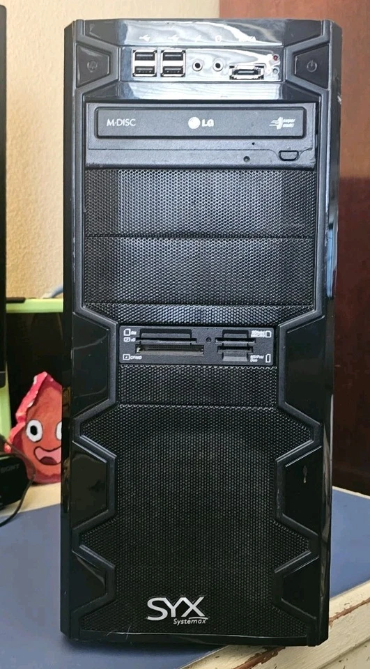 Syx Systemax Atx Pc Case Sleeper Gaming W Dvd Writer + Card Reader Rare 2000s  - Image 1 of 4