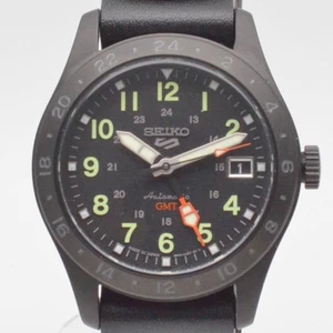 Seiko Seiko 5 Sports GMT Back Skeleton Black Automatik SBSC013 Datum Herrenuhr - Bild 1 von 8