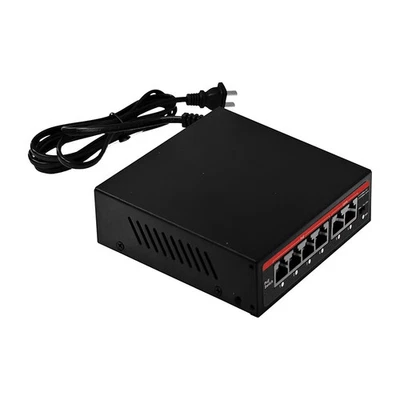 POE Switch 6 Ports 10/100Mbps AI Smart Ethernet Switch with 2 Uplink RJ45 Ports - Image 1 of 4