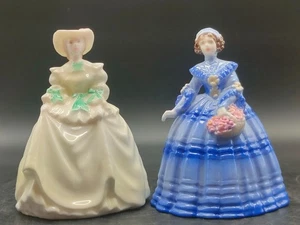 Coalport Miniature Figurines ‘Springtime’ & ‘Autumn’ 10cm - Picture 1 of 7