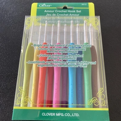 Juego de ganchos de ganchillo Clover 3672 Amour, surtidos - 10 tallas 154LP Foto 1 de 4