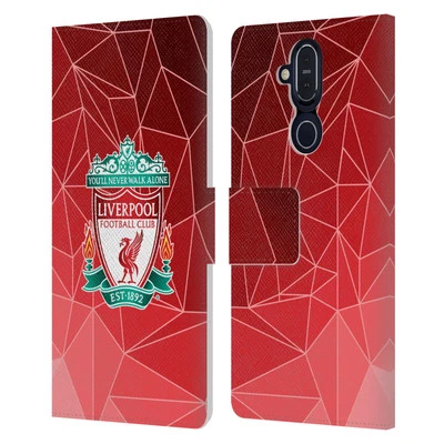 LIVERPOOL FC LFC CREST & LIVERBIRD 2 PU LEATHER BOOK CASE FOR NOKIA PHONES - Image 1 of 4