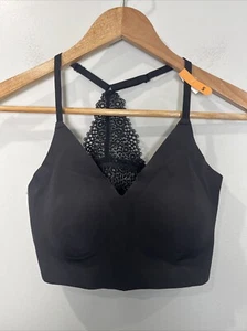 MAIDENFORM Lace Racerback Pullover Wireless Bralette DM7679 BLACK Small NWT - Picture 1 of 3