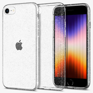 iPhone SE Case 2022 SE 2020 8 7 Case Spigen [Liquid Crystal Glitter] Slim Cover