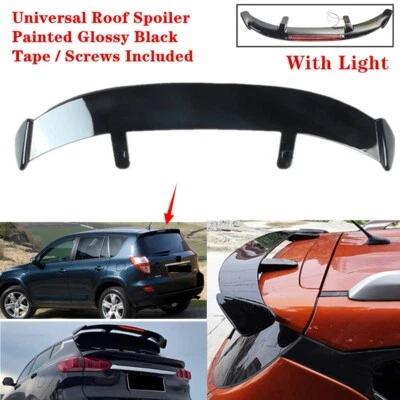 Universal Fit For Toyota RAV4 2006-2012 Rear Roof Spoiler Wing Black W/Light - Image 1 of 4