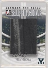 2008-09 ITG Between the Pipes Super Glove 2016 Vault Teal 1/1 Vesa Toskala 0c3