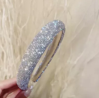 Rhinestone Crystal Headband Races Wedding Party Hair Accessories Fascinator - Image 1 of 4