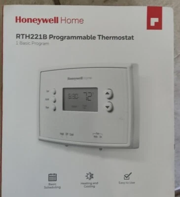 Honeywell Home RTH221B Programmable Thermostat 1 Basic Program - Image 1 of 4