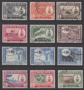 MALAYSIA PENANG 1960 PICTORIAL DEFIN SET (x11) USED (ID:843/D65405) - Picture 1 of 1