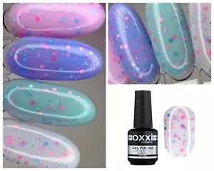 Oxxi Twist Top Coat Spring Flake Confetti Summer Gloss Top Cover  Nail Art 10 ml - Picture 1 of 3