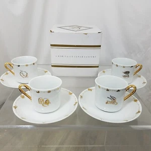 4 tazas y platillos de espresso blancos y dorados Looney Tunes después de 6 - Imagen 1 de 7