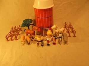 LOTE DE 19 ANIMALES GENTE SILO Y CORRAL Fisher Price Little People Farm Ranch - Imagen 1 de 14