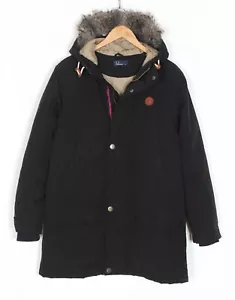 FRED PERRY Daunen Parka Jacke Herren Größe M Fellkapuze MJ5606 - Bild 1 von 11