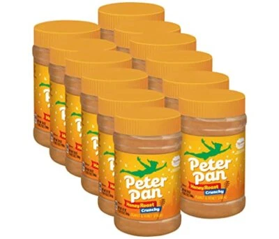 Peter Pan Crunchy Honey Roast Peanut Butter Spread Pack of 12 - Image 1 of 4