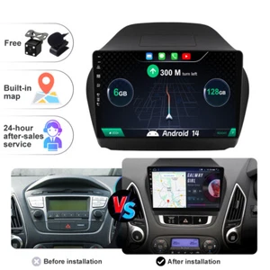 6+128G Android 14 autoradio GPS navigatore per Hyundai ix35/Tucson 2009-2015 DAB - Foto 1 di 13