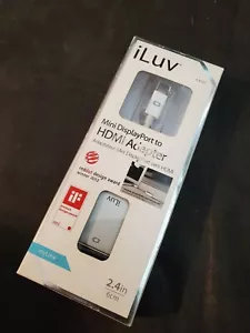 iLuv ICB703 White Mini DisplayPort to HDMI Adapter Connect Mac to HDMI - Picture 1 of 4