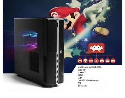 MSI Retro Gaming Compact Windows 10 Desktop PC 10gb 1tb hdd - Image 1 of 4