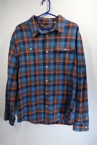 Prana Flannel Shirt Mens Plaid Button Down Collared Cotton Size XL Heavy - Picture 1 of 8