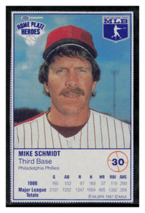 1987 Kraft Home Plate Heroes #30 Mike Schmidt