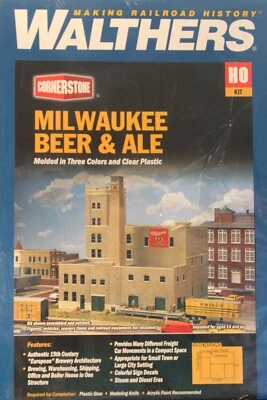 Walthers Cornerstone - Milwaukee Beer & Ale Kit - HO Scale - 933-3024 - Image 1 of 3