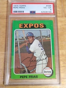 1975 Topps baseball #496 Jesus "Pepe" Frias - PSA 4 - Picture 1 of 2