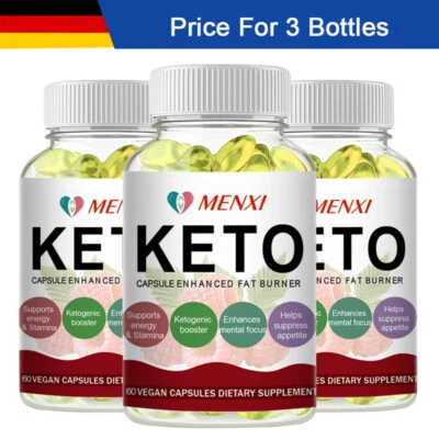 MENXI 180 Ketose Diät Kapsel,Keto Diät Fettverbrenner Gewichtsverlust schnell abnehmen