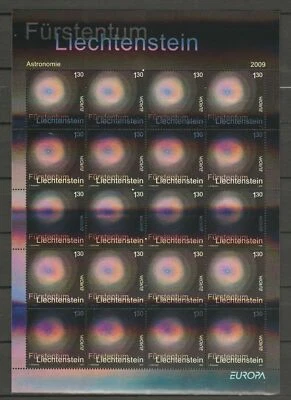 Liechtenstein 2009 Europa CEPT Astronomy Space Holographic Unique Unusual Sheet - Image 1 of 2