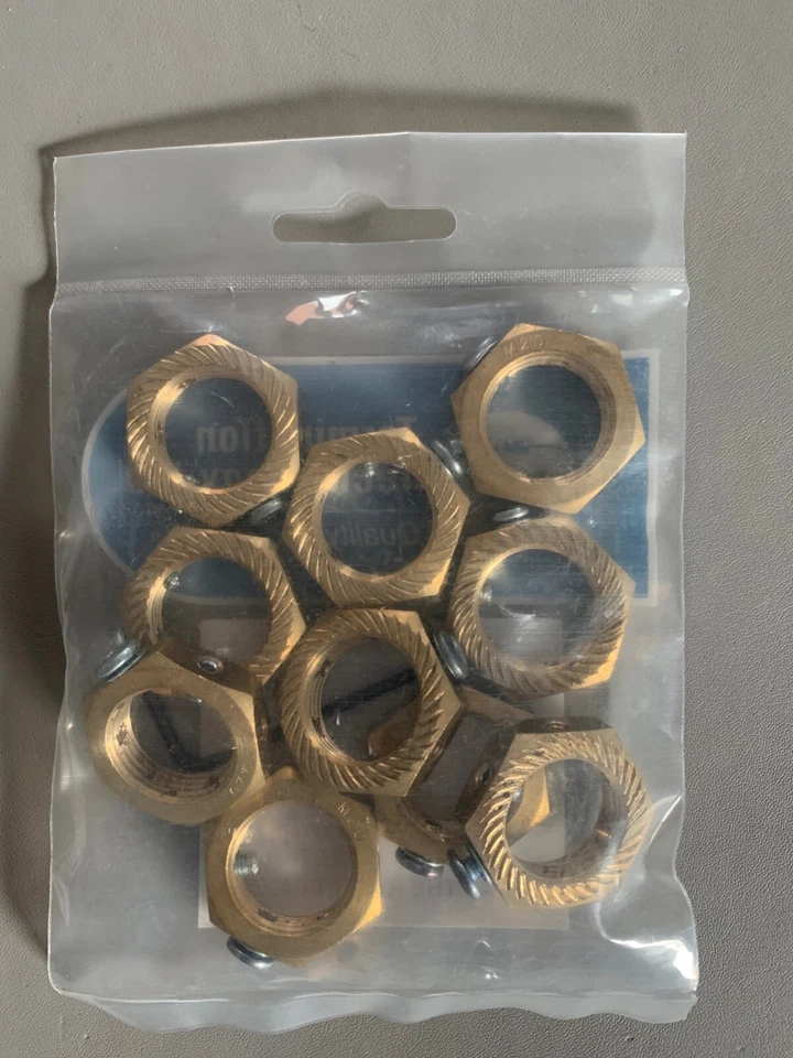 Earthing Nut SWA Size 20mm 10 Per Pack Brass Earthing Locknut EN20