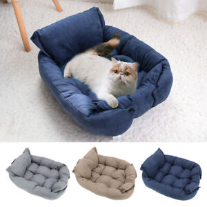 3 In 1 Large Dog Mat Mattress Warm Sofa Kennel Pet Calming Nest Bed Cushion S-L