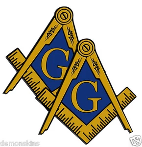 Freemason Stickers Decals 5in wide 2 Pack 970 - Picture 1 of 1