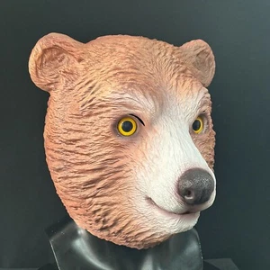 Halloween Masquerade Latex Fancy Animal Bear Head Mask Party Cosplay Props - Picture 1 of 10