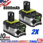 2Pack 8.0Ah For RYOBI P108 18V Battery High Capacity Lithium-Ion For One Plus US