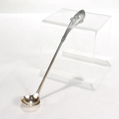 Antique Tiffany & Co. Sterling Silver Italian Pattern Mustard Ladle Cover