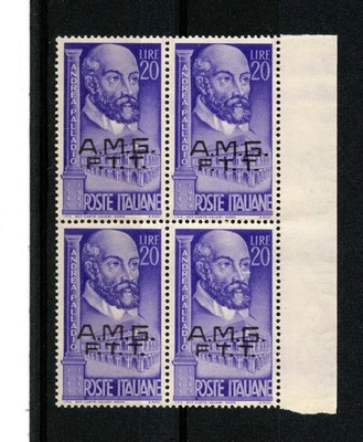 Italy-Trieste #51 (I570) block of 4, Andrea Palladio, MNH, VF, CV$96.00 - Image 1 of 2