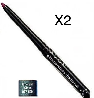 X2 Avon G71 EMERALD GLOW Glimmersticks DIAMOND Eye Liner 2010 HTF NOS Sealed - Image 1 of 2