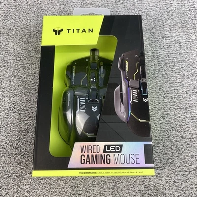 TITAN Wired LED Gaming Mouse w/4 Adjustable DPI Modes #GA-0536 - Image 1 of 4