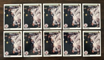 Lote de 10 tarjetas de béisbol Wade Boggs Boston Red Sox 1990 Upper Deck Baseball #555 Foto 1 de 4