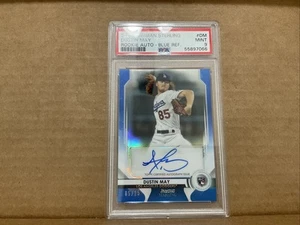 2020 Bowman Sterling Rookie Autographs Blue Refractors Dustin May Auto /25 Psa 9 - Picture 1 of 5