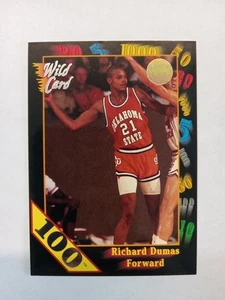 Wild Card Collegiate 1992 100 rayas Richard Dumas #39 Oklahoma St Suns envío gratuito - Imagen 1 de 2