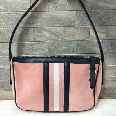 Mini Bolso de Mano BALLY Gamuza Cuero Para Mujer Rosa/Negro Usado Japón Foto 1 de 4