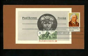 Ranto Cachet US FDC #1941 on UX58 combo w/ 1478 Hanson Revere patriots 1981 - Picture 1 of 2