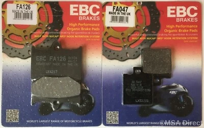 Pastillas de freno de disco delanteras y traseras EBC orgánicas para APRILIA RS125 (1992 a 2005) Foto 1 de 4