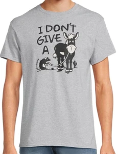 i don't give a rat's ahh donkey funny print t shirt with print on front - Picture 1 of 2